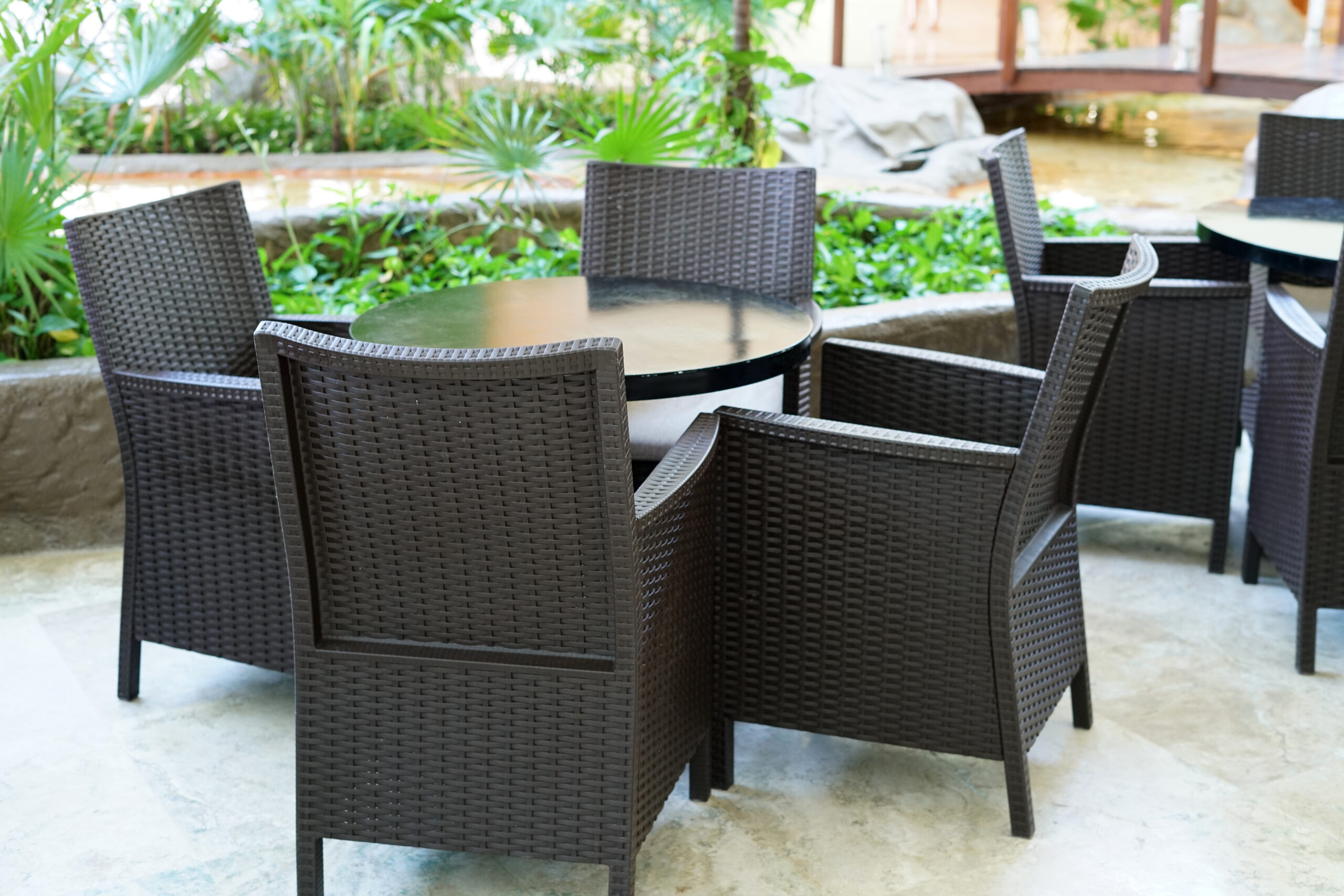 Unique Crafts Outdoor Furniture - chairs and table outdoor in the garden